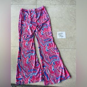 NWOT Trippy Print mesh Flare Pants